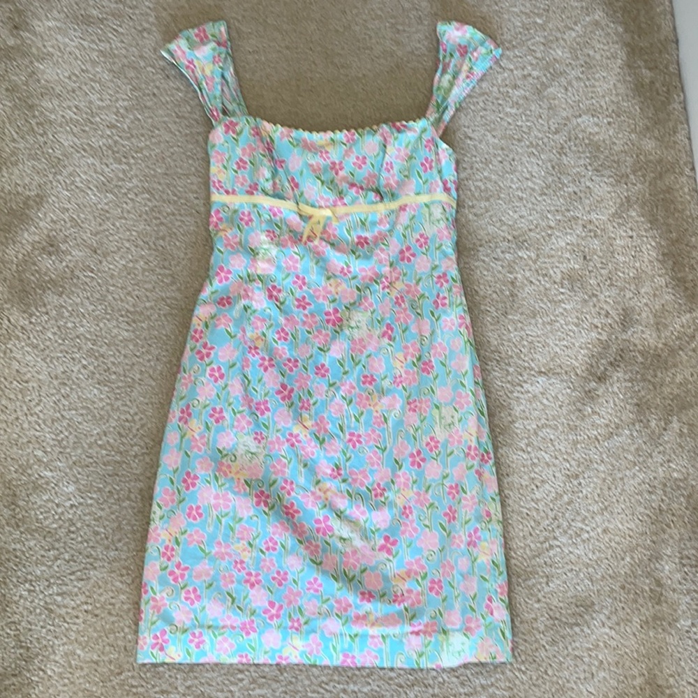 Lily Pulitzer Natasha dress blue wave speck